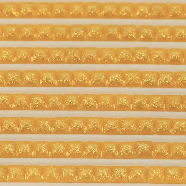 Feensteine, eckig, (glitzernd), 741, Tangerine Medium, 500 Stück