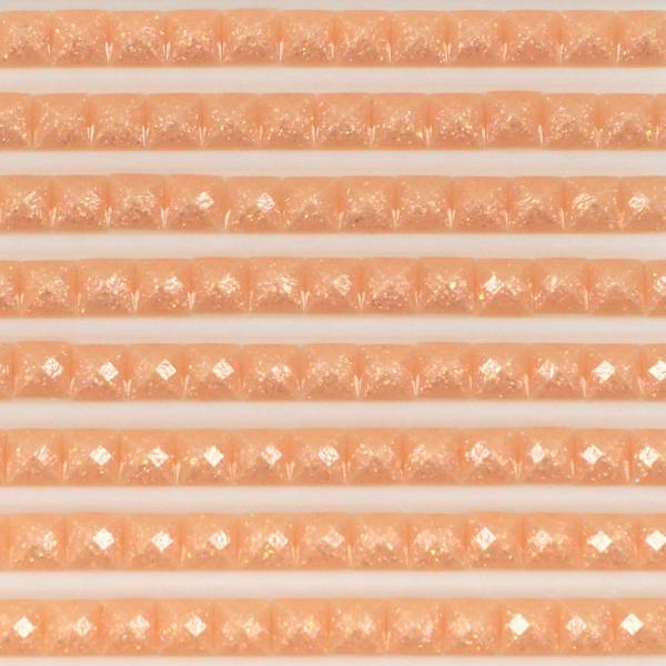 Feensteine, eckig, (glitzernd), 758, Terra Cotta Very Light, 500 Stück