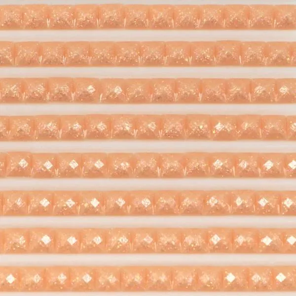 Feensteine, eckig, (glitzernd), 758, Terra Cotta Very Light, 500 Stück