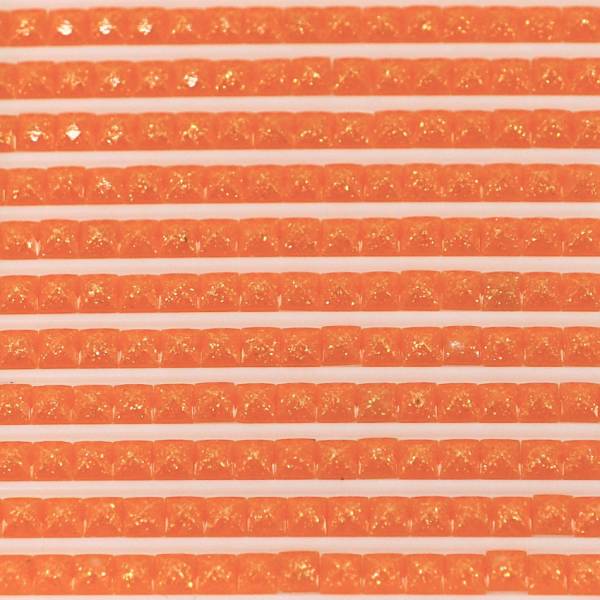 Feensteine, eckig, (glitzernd), 947, Burt Orange, 500 Stück