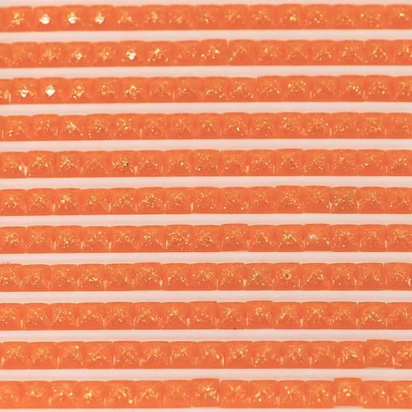 Fairy stones, square, (sparkling), 947, Burt Orange, 500 pieces
