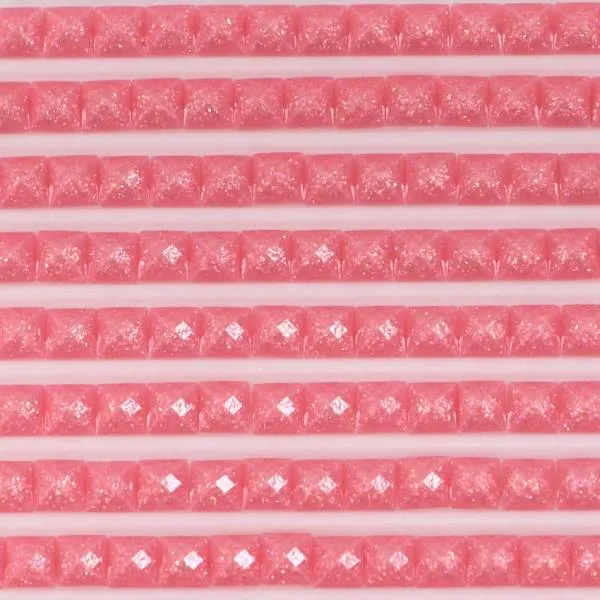 Feensteine, eckig, (glitzernd), 956, Geranium, 500 Stück