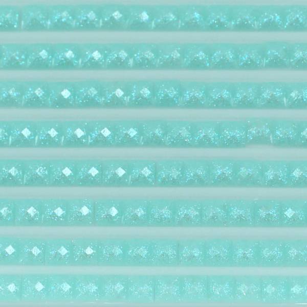 Feensteine, eckig, (glitzernd), 964, Seagreen Light, 500 Stück