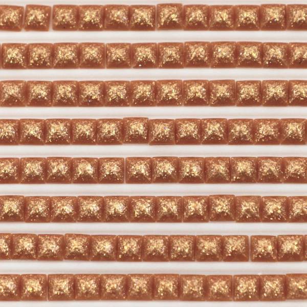 Feensteine, eckig, (glitzernd), 975, Golden Brown Dark, 500 Stück