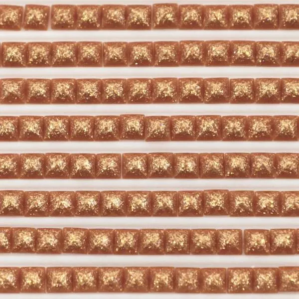 Feensteine, eckig, (glitzernd), 975, Golden Brown Dark, 500 Stück