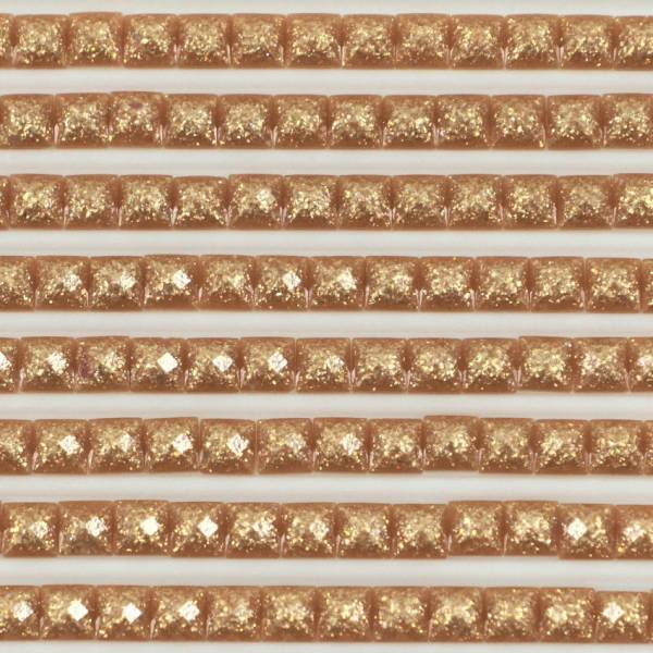 Feensteine, eckig, (glitzernd), 976, Golden Brown Medium, 500 Stück