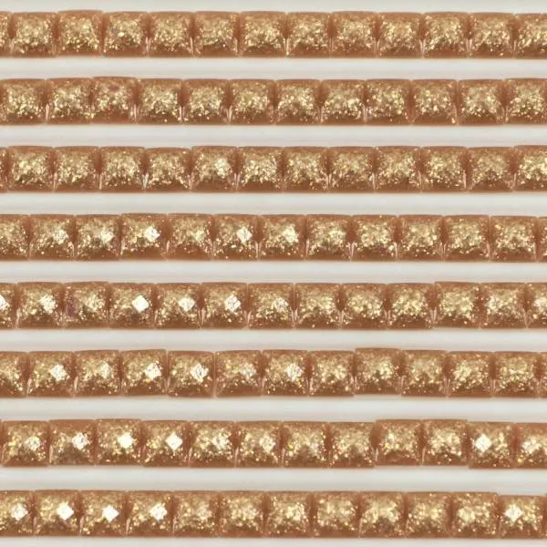 Feensteine, eckig, (glitzernd), 976, Golden Brown Medium, 500 Stück