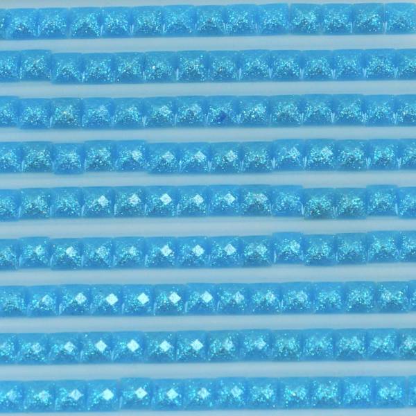 Feensteine, eckig, (glitzernd), 996, Electric Blue Medium, 500 Stück