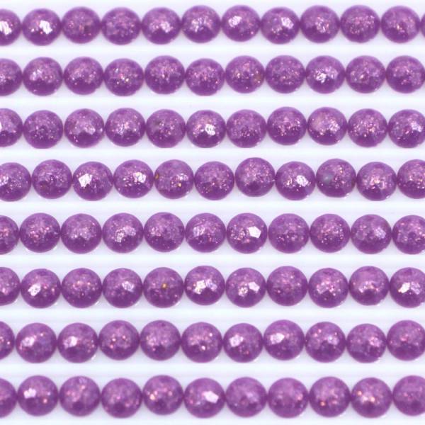 Feensteine, rund, (glitzernd), 208, Lavender Very Dark, 500 Stück