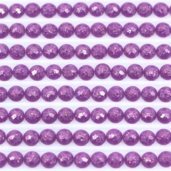 Feensteine, rund, (glitzernd), 208, Lavender Very Dark, 500 Stück