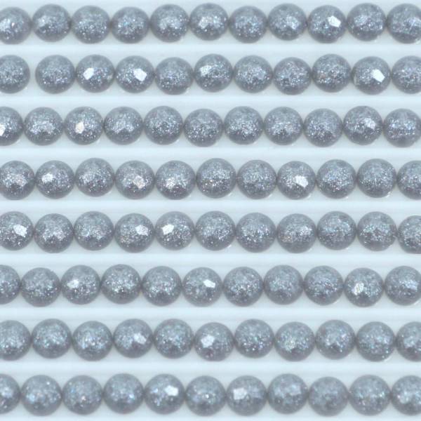 Feensteine, rund, (glitzernd), 318, Steel Gray Light, 500 Stück