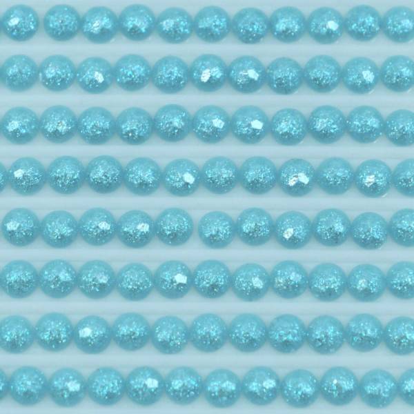 Feensteine, rund, (glitzernd), 3766, Peacock Blue Light, 500 Stück