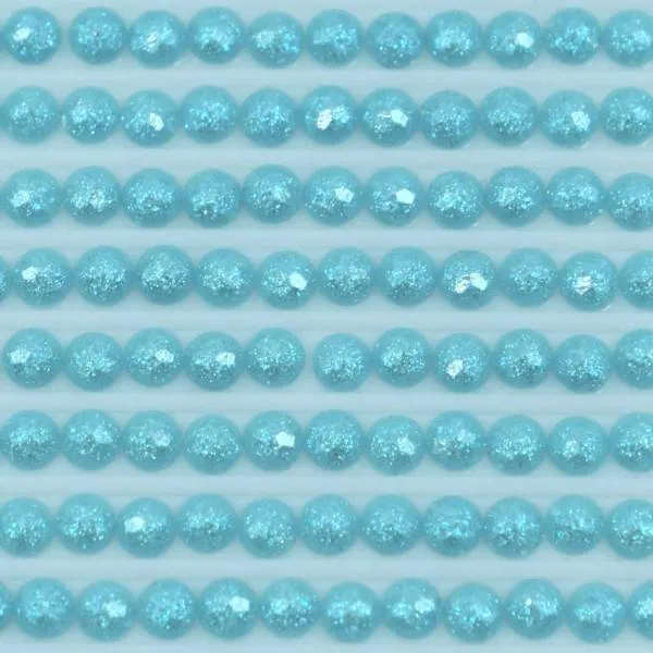 Feensteine, rund, (glitzernd), 3766, Peacock Blue Light, 500 Stück