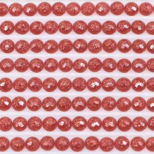 Feensteine, rund, (glitzernd), 3777, Terra Cotta Very Dark, 500 Stück