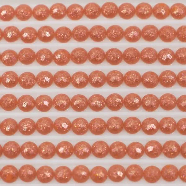 Feensteine, rund, (glitzernd), 3778, Terra Cotta Light, 500 Stück