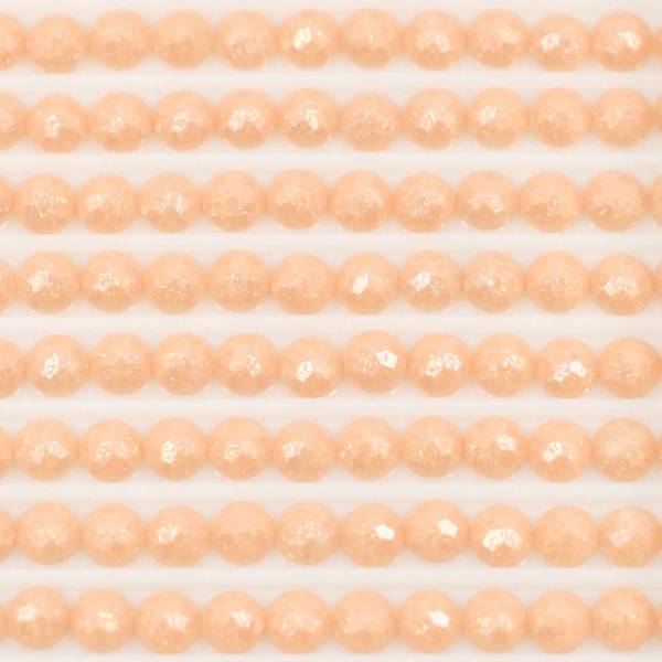 Feensteine, rund, (glitzernd), 3824, Apricot Light, 500 Stück
