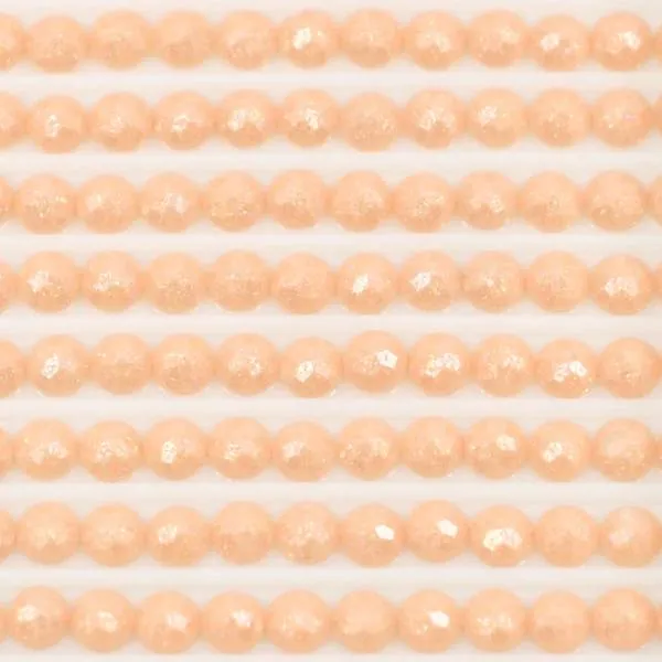 Fairy stones, round, (sparkling), 3824, Apricot Light, 500 pieces