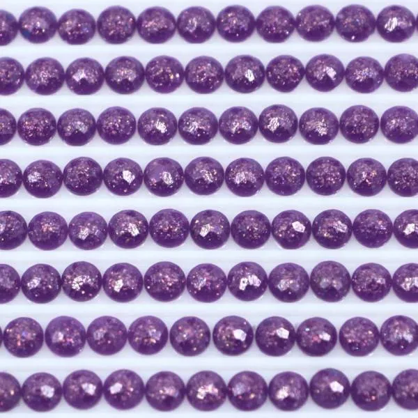 Fairy stones, round, (sparkling), 3837, Lavender Ultra Dark, 500 pieces