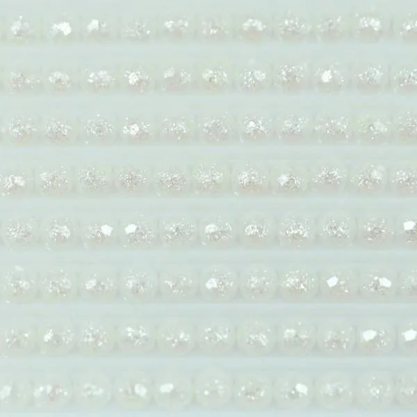 Fairy stones, round, (sparkling), 3865, Winter White, 500 pieces