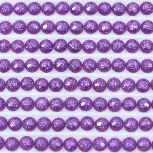 Feensteine, rund, (glitzernd), 550, Violet Very Dark, 500 Stück