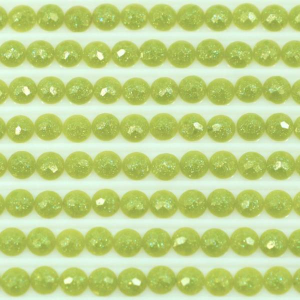 Feensteine, rund, (glitzernd), 581, Moss Green, 500 Stück