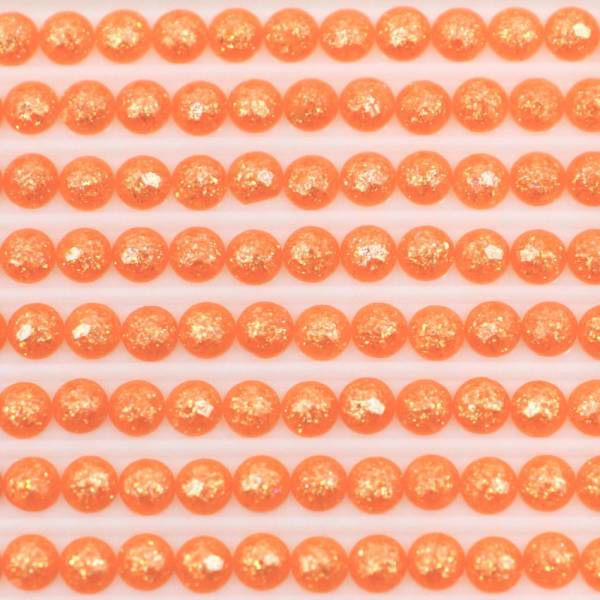 Fairy stones, round, (sparkling), 608, Orange Bright, 500 pieces