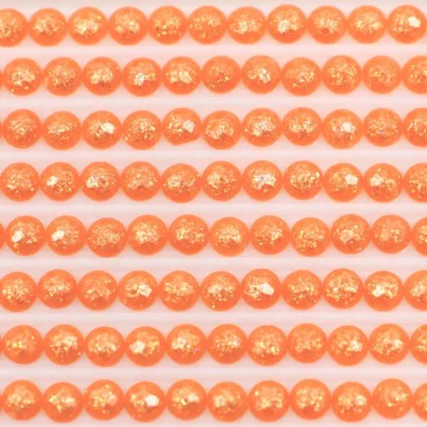 Fairy stones, round, (sparkling), 608, Orange Bright, 500 pieces