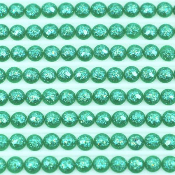 Feensteine, rund, (glitzernd), 699, Green, 500 Stück