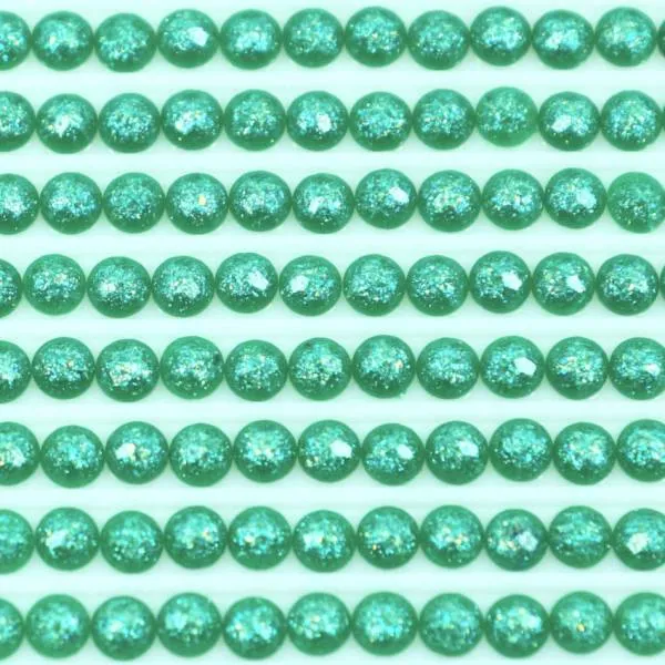 Feensteine, rund, (glitzernd), 699, Green, 500 Stück
