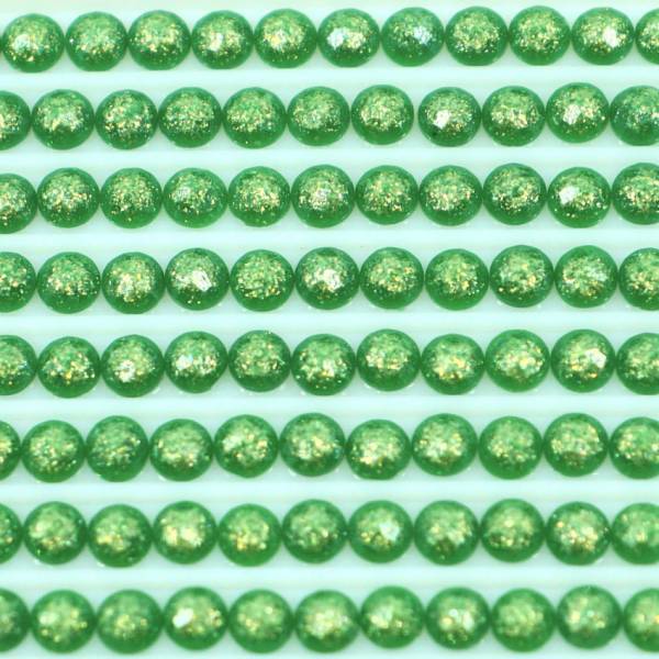 Feensteine, rund, (glitzernd), 701, Green Light, 500 Stück