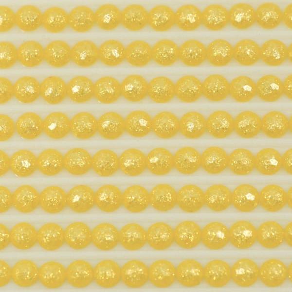 Feensteine, rund, (glitzernd), 728, Golden Yellow, 500 Stück