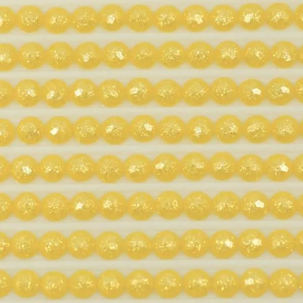 Feensteine, rund, (glitzernd), 728, Golden Yellow, 500 Stück