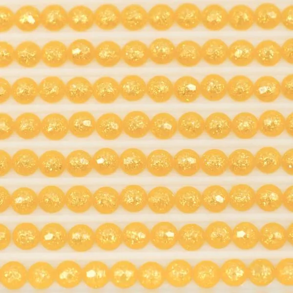 Feensteine, rund, (glitzernd), 740, Tangerine, 500 Stück