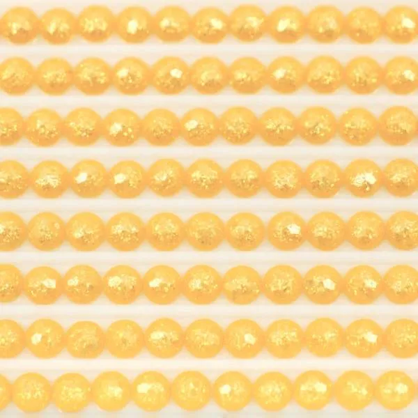 Feensteine, rund, (glitzernd), 741, Tangerine Medium, 500 Stück