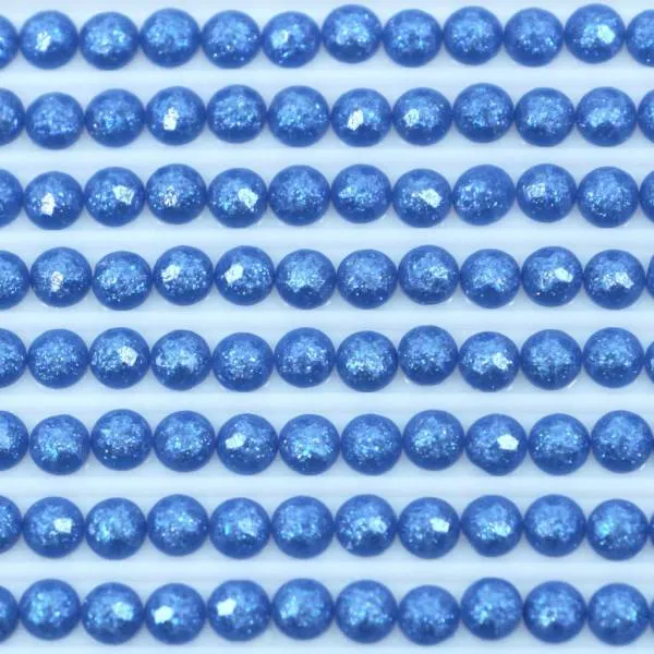 Feensteine, rund, (glitzernd), 798, Delft Blue Dark, 500 Stück