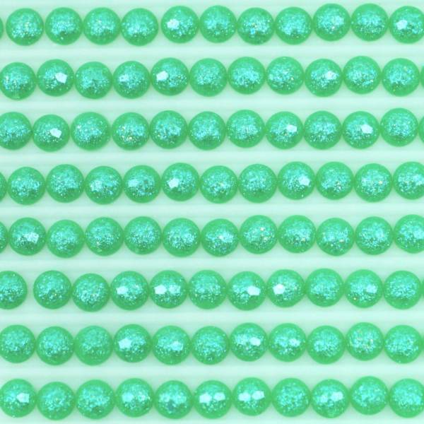 Feensteine, rund, (glitzernd), 912, Emerald Green Light, 500 Stück