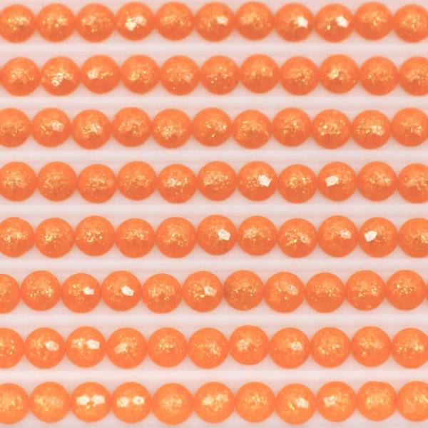 Feensteine, rund, (glitzernd), 947, Burt Orange, 500 Stück