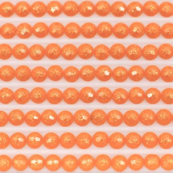 Feensteine, rund, (glitzernd), 947, Burt Orange, 500 Stück