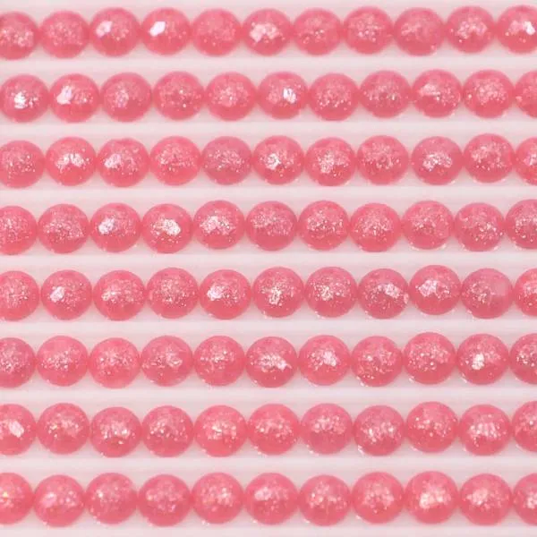 Fairy stones, round, (sparkling), 956, Geranium, 500 pieces