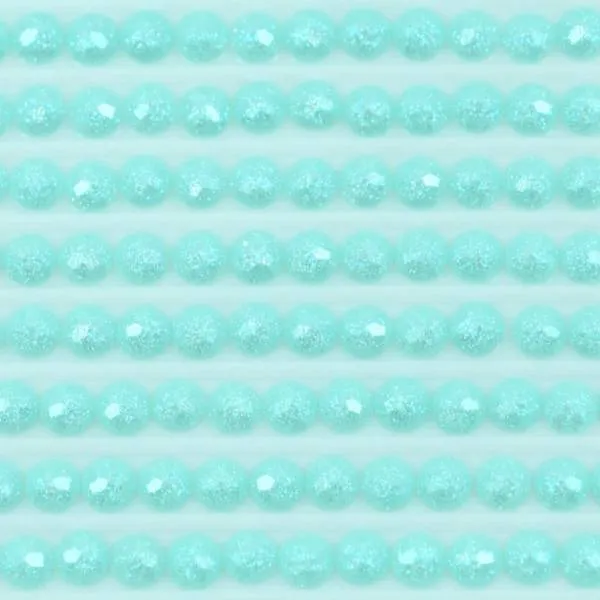 Feensteine, rund, (glitzernd), 964, Seagreen Light, 500 Stück
