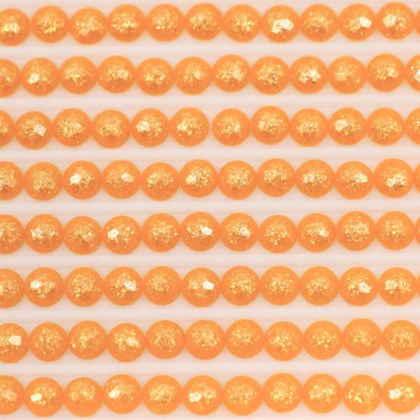 Fairy stones, round, (sparkling), 970, Pumpkin Light, 500 pieces