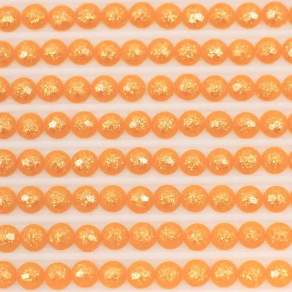 Fairy stones, round, (sparkling), 970, Pumpkin Light, 500 pieces