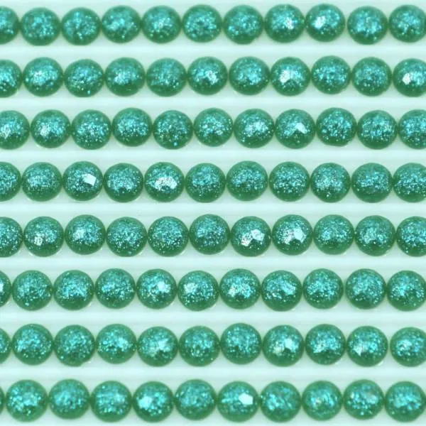 Fairy stones, round, (sparkling), 986, Forest Green Very Dark, 500 pieces