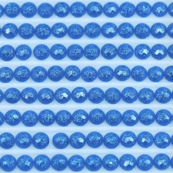 Fairy stones, round, (sparkling), 995, Electric Blue Dark, 500 pieces