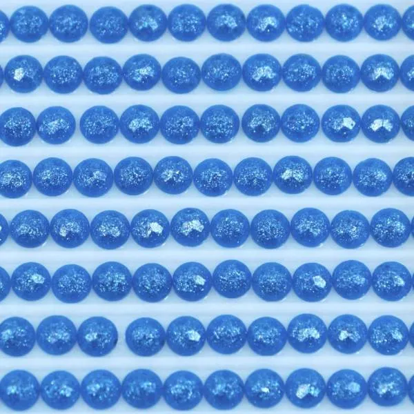 Feensteine, rund, (glitzernd), 995, Electric Blue Dark, 500 Stück