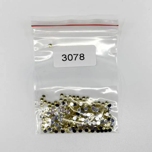 Strass-Stein rund, (rhinestone), 3078, Golden Yellow Very Light, 200 Stück