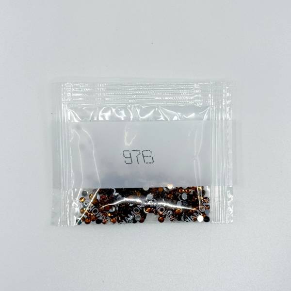 Strass-Stein rund, (rhinestone), 976, Golden Brown Medium, 200 Stück