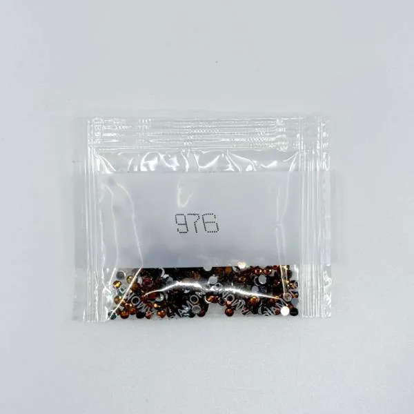 Strass-Stein rund, (rhinestone), 976, Golden Brown Medium, 200 Stück