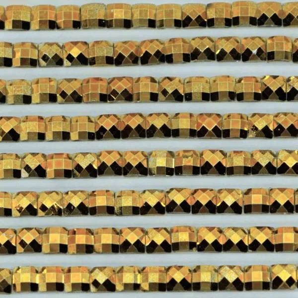 Stein eckig, Gold, 500 Stück