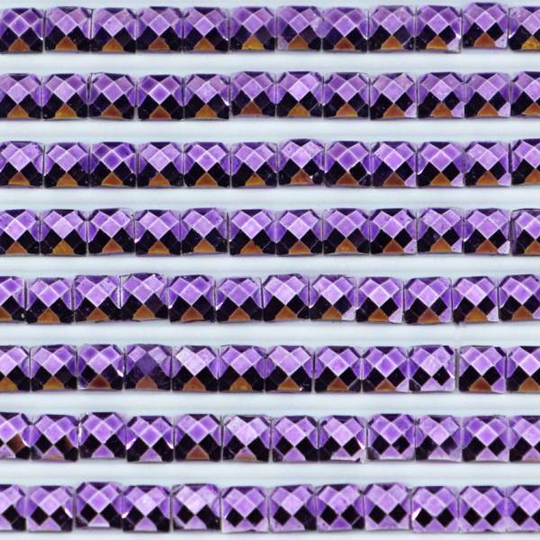 Metallic - Stein eckig, 209, Lavender Dark, 500 Stück